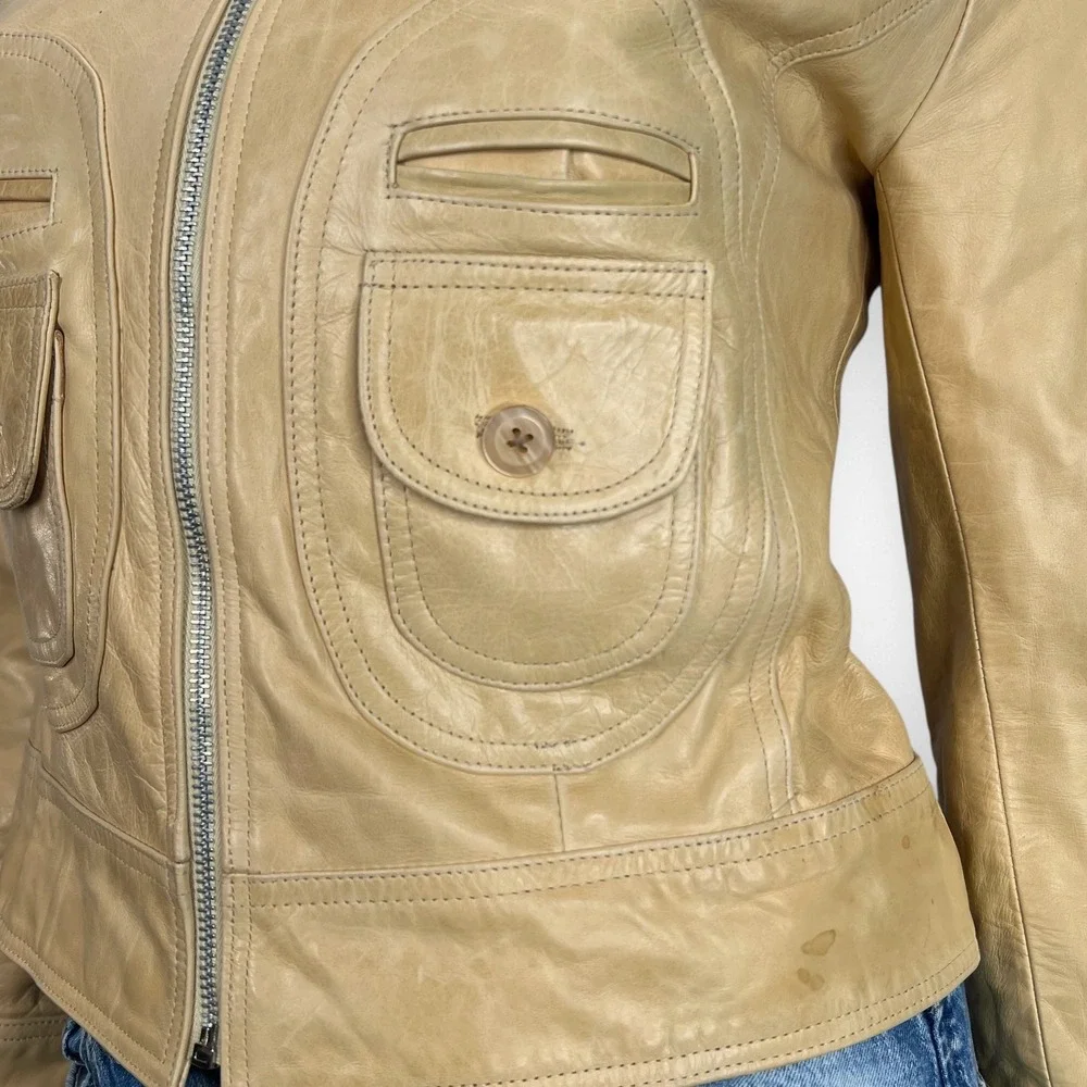 ROBERTO KLEIN Lambskin Leather Jacket‎ Small